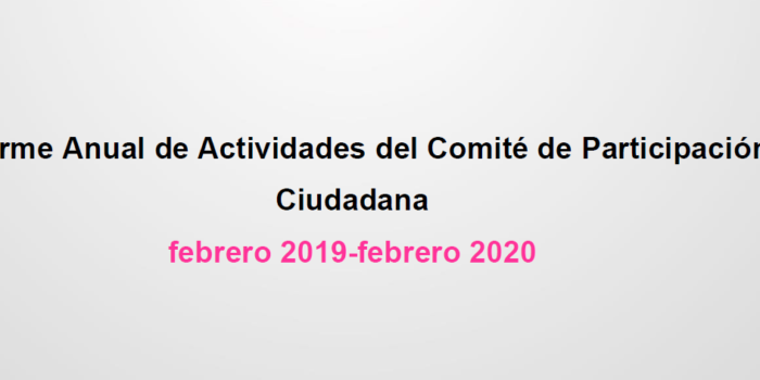 Informe Anual De Actividades CPC 2019